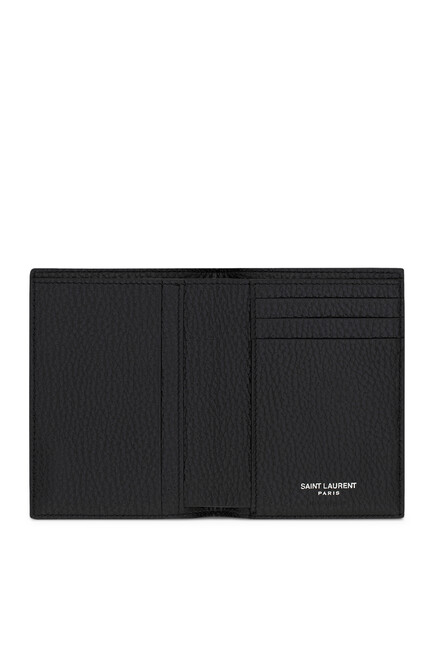 Tiny Cassandre Grained Leather Credit Card Wallet